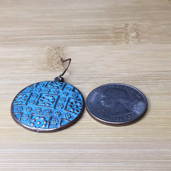 Patina Round Earrings - Picture 8 of 9